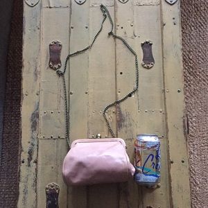 NWOT HOBO BLUSH PINK 100% LEATHER CLUTCH MINI BAG